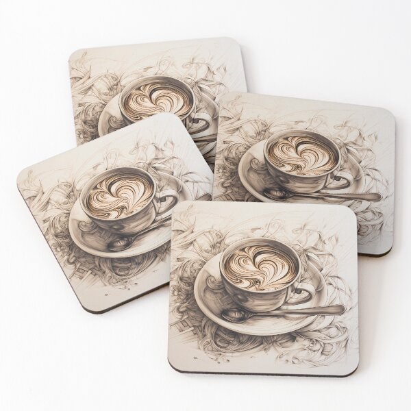 Item preview, Coffee Watercolors Art designed and sold by Khun-Teera.