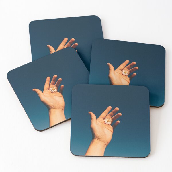 Item preview, Nature's Embrace: Hand Holding a Daisy under a Blue Sky designed and sold by Tangram 's.