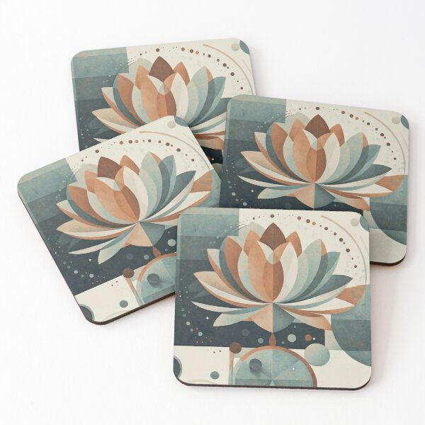 Item preview, abstract boho lotus designed and sold by kadryshop.