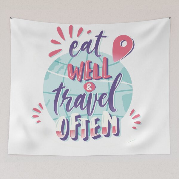 Item preview, Eat well travel often designed and sold by Creative-Wolf16.