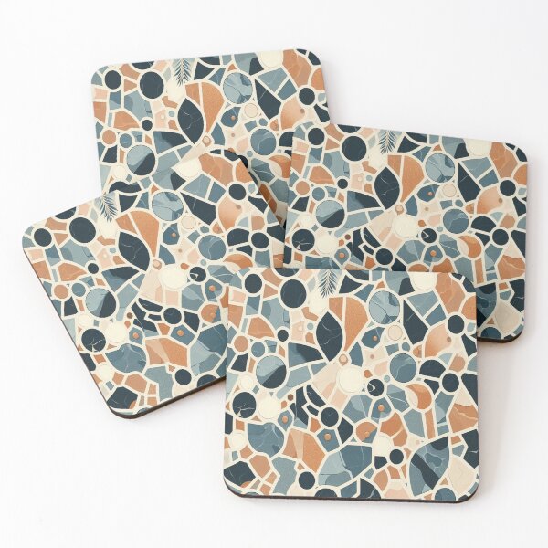 Item preview, Terrazzo - Golden Pink Blue Marble Texture  ; Abstract Pattern designed and sold by PatternInArt.