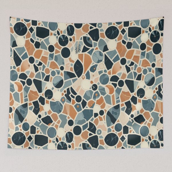 Item preview, Terrazzo - Golden Pink Blue Marble Texture  ; Abstract Pattern designed and sold by PatternInArt.