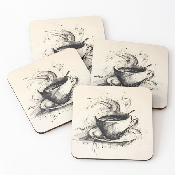 Item preview, Coffee Watercolors Art designed and sold by Khun-Teera.