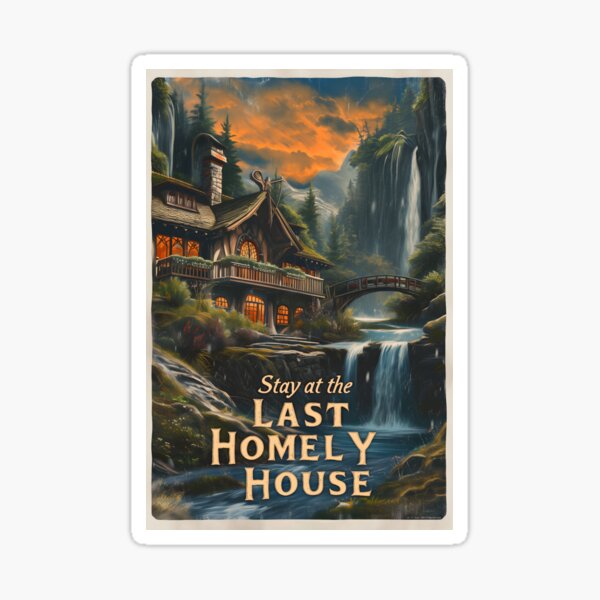Item preview, Stay at the Last Homely House - Vintage Travel Poster - Fantasy designed and sold by Fenay Designs.