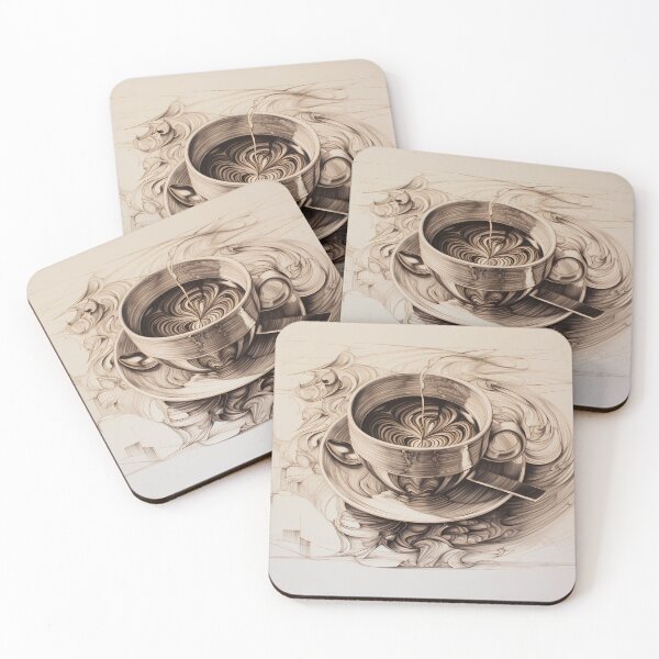 Item preview, Coffee Watercolors Art designed and sold by Khun-Teera.