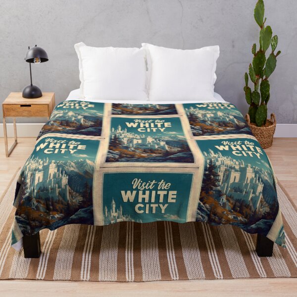 Item preview, Visit the White City - Vintage Travel Poster - Fantasy designed and sold by Fenay Designs.