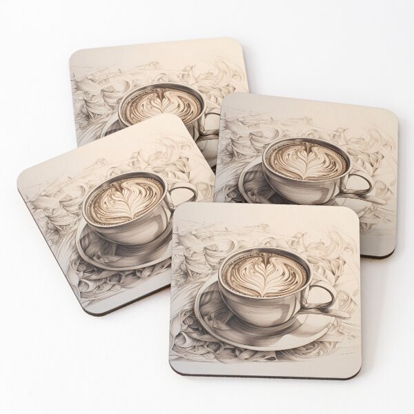 Item preview, Coffee Watercolors Art designed and sold by Khun-Teera.