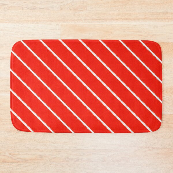 Item preview, A red and white striped fabric designed and sold by johndesign88.