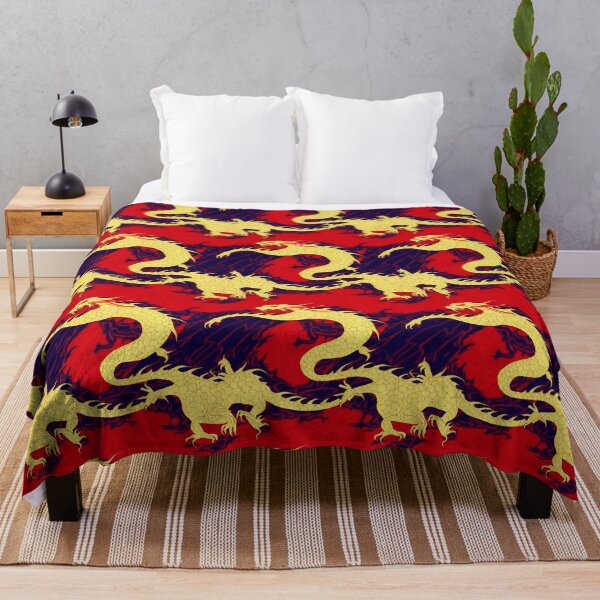Item preview, Seamless Symphony of Fortune - Auspicious Golden Dragons on Red designed and sold by Phutharesuan Wachirapisut.