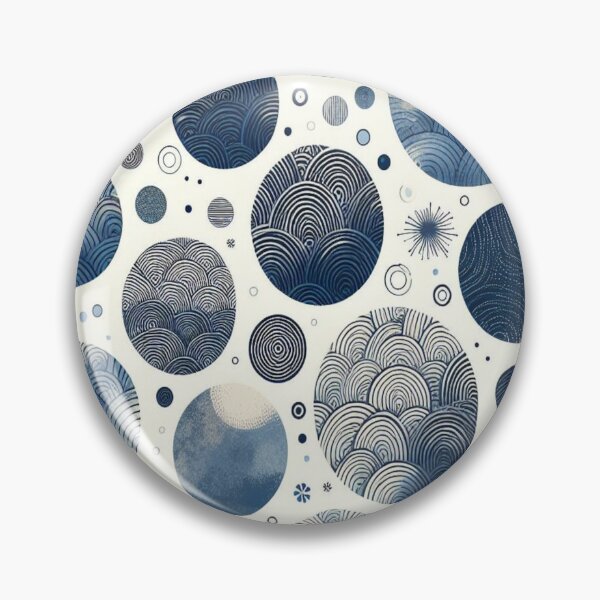 Item preview, Terrazzo - Blue Round Abstract Marble Texture  ;  Pattern designed and sold by PatternInArt.