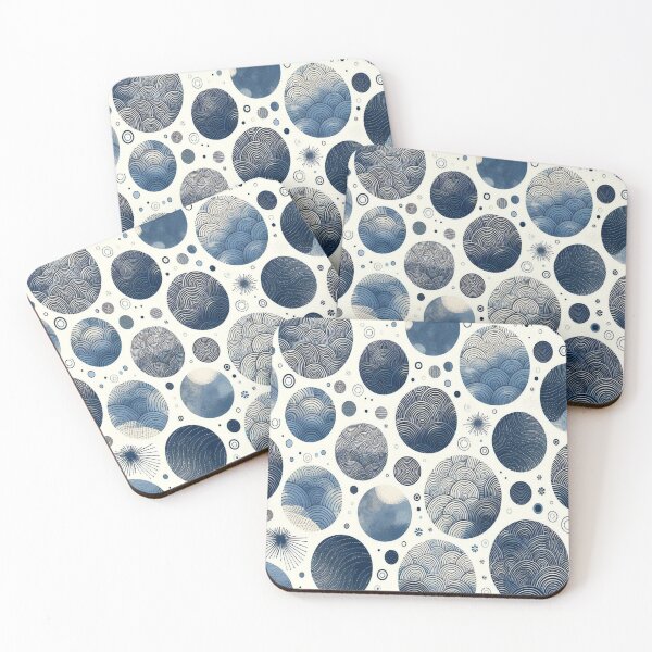 Item preview, Terrazzo - Blue Round Abstract Marble Texture  ;  Pattern designed and sold by PatternInArt.