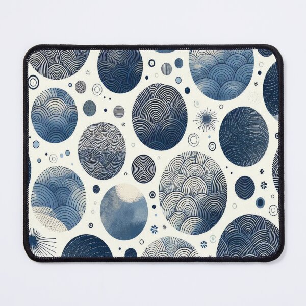 Item preview, Terrazzo - Blue Round Abstract Marble Texture  ;  Pattern designed and sold by PatternInArt.