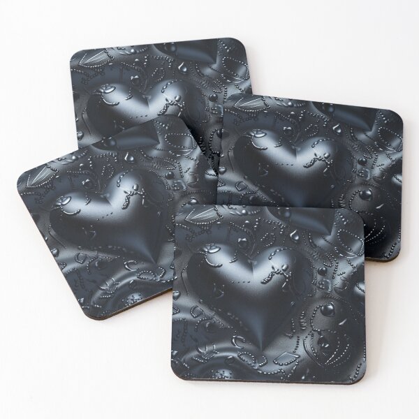 Item preview, Black leather hearts texture designed and sold by Fantasyplus.