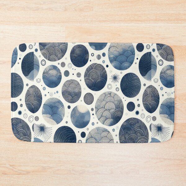 Item preview, Terrazzo - Blue Round Abstract Marble Texture  ;  Pattern designed and sold by PatternInArt.