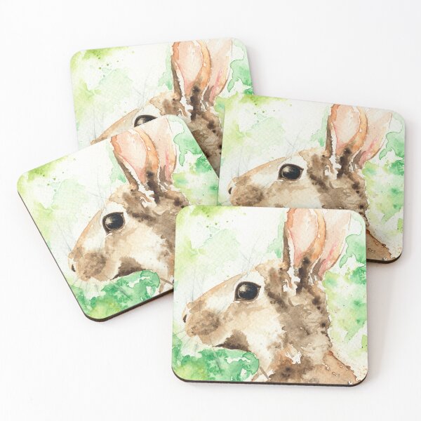 Item preview, Fluffy Bunny the watercolour designed and sold by ByRosemarie.