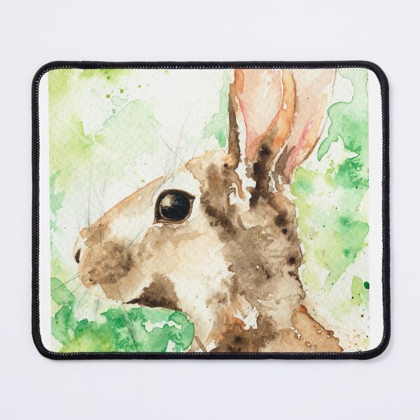 Item preview, Fluffy Bunny the watercolour designed and sold by ByRosemarie.
