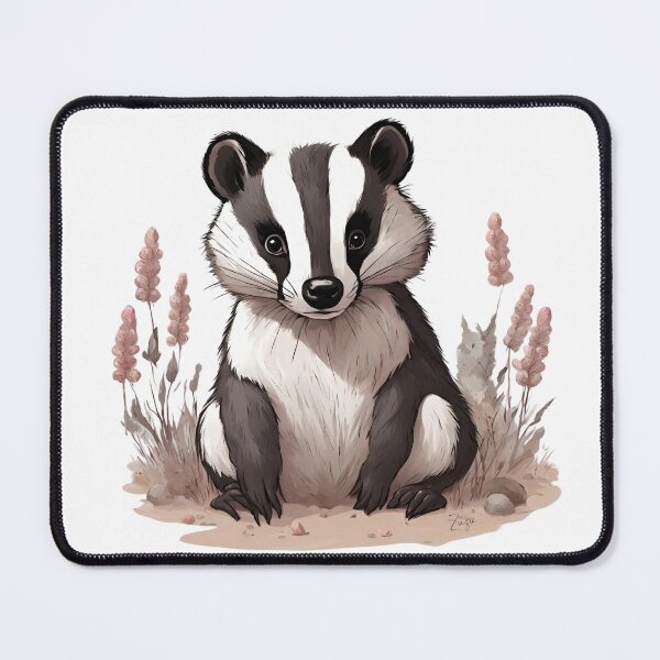 Item preview, Badger in the grass designed and sold by ZuzuDesign2024.
