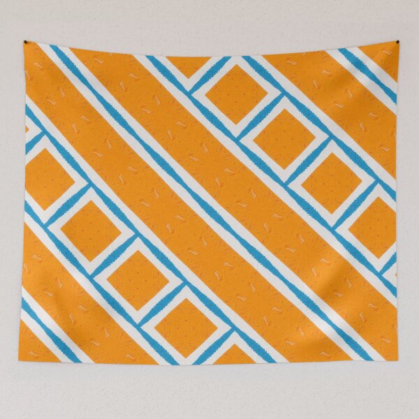Item preview, A pattern of orange and blue squares designed and sold by johndesign88.