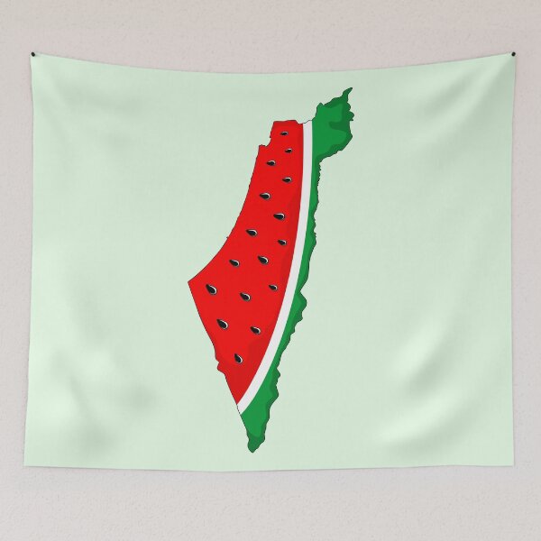 Item preview, Palestine Map Watermelon Symbol of freedom      designed and sold by BluedarkArt.