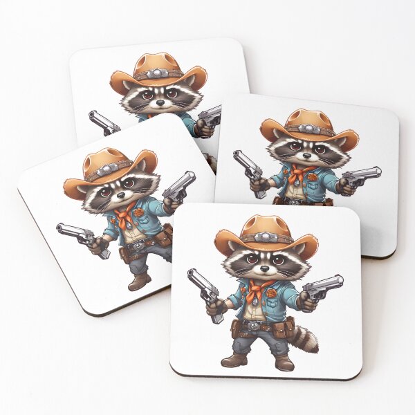 Item preview, Cowboy Racoon, Cute raccoon, Retro Racoon designed and sold by TrueArtVibes.
