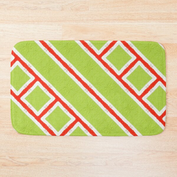 Item preview, A green and red striped pattern designed and sold by johndesign88.