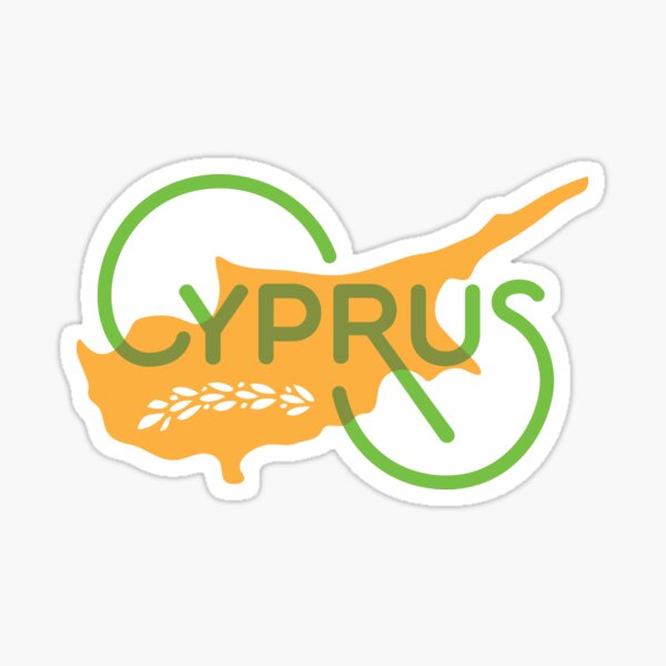 Cyprus Infinity Typography Sticker