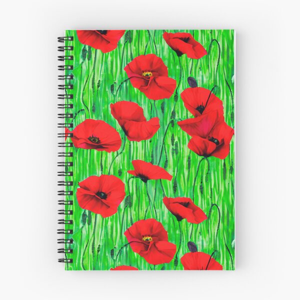 Artikelvorschau, Rote Mohnblumen auf einem grünen Feld entworfen und verkauft von Marymarice.