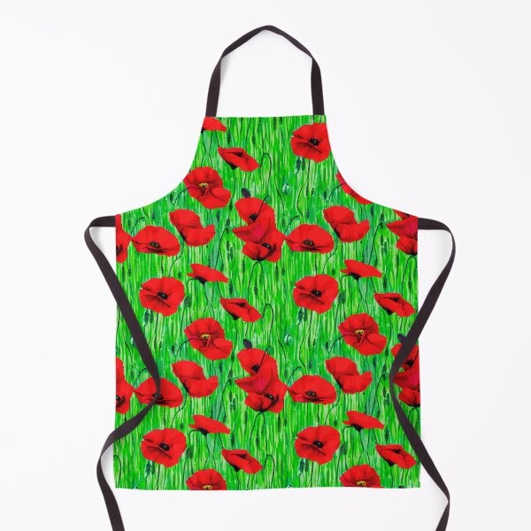 Artikelvorschau, Rote Mohnblumen auf einem grünen Feld entworfen und verkauft von Marymarice.