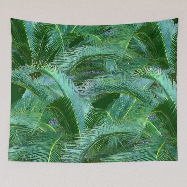 Item preview,  ABSTRACTED BLUE-GREEN  TROPICAL PALMS   designed and sold by sharlesart.
