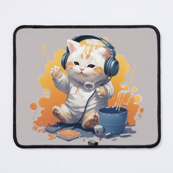 Item preview, Paws and Beats DJ Cat designed and sold by NordicKonzept.