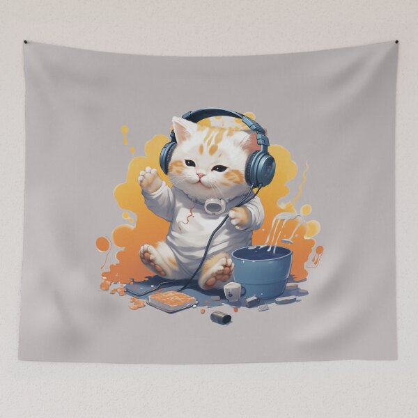Item preview, Paws and Beats DJ Cat designed and sold by NordicKonzept.