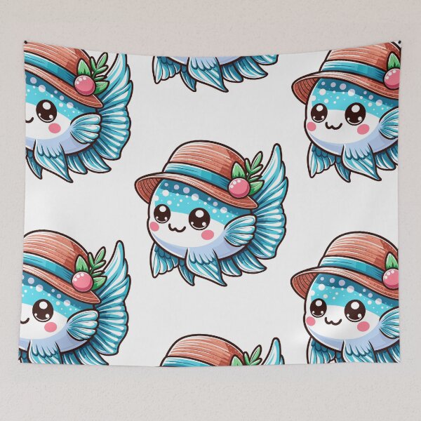 Item preview, Angelfish with Hat designed and sold by ArtfulWeave.