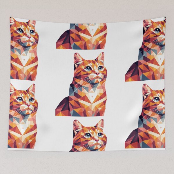 Item preview, Cute geometric colorful cats 20 designed and sold by slamnoah.