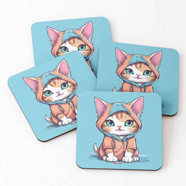 Item preview, Whisker The Cute Watercolor Kawaii Rescue Cat designed and sold by justpurrfect.