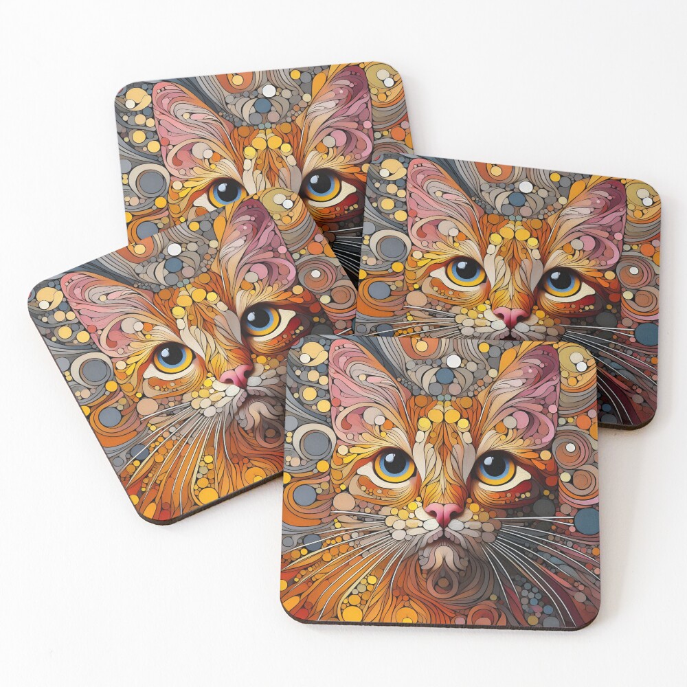 Artikel-Vorschau von Untersetzer (4er Set), designt und verkauft von BastKittyStore.