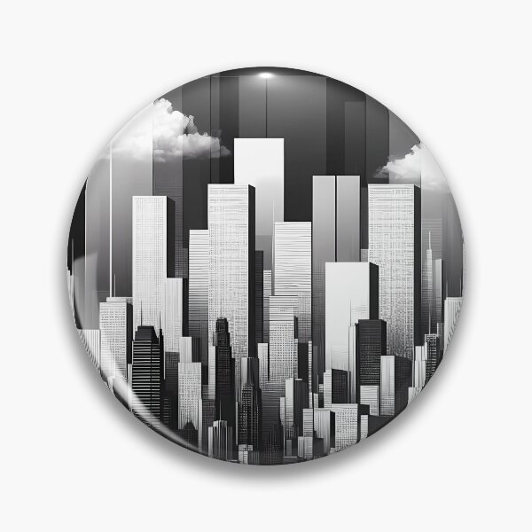 Item preview, Monochrome Cityscape: Architectural Harmony Meets Abstract Cloud Illusion designed and sold by DethLock.