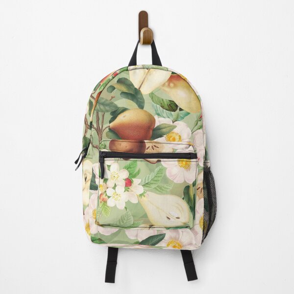 Item preview, Soft Pear And Rose Summer Garden - Green Vintage Fruit And Flower Pattern designed and sold by UtArt.