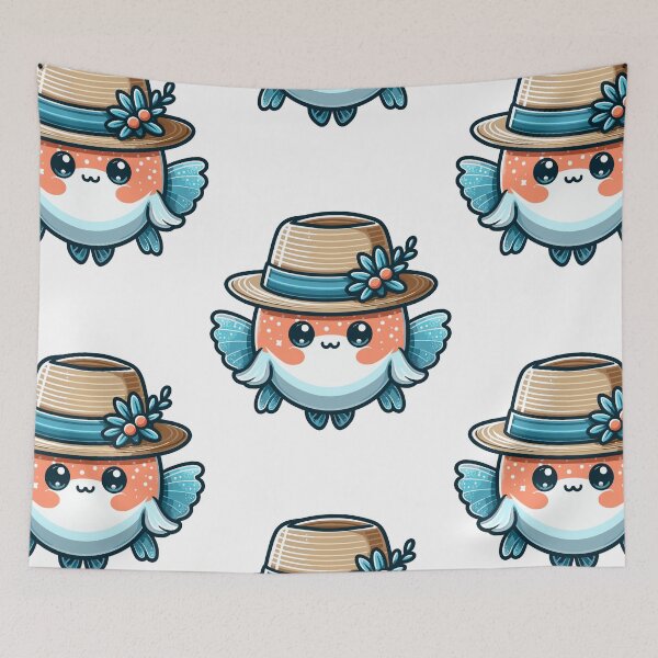 Item preview, Cool Angelfish in Hat designed and sold by ArtfulWeave.
