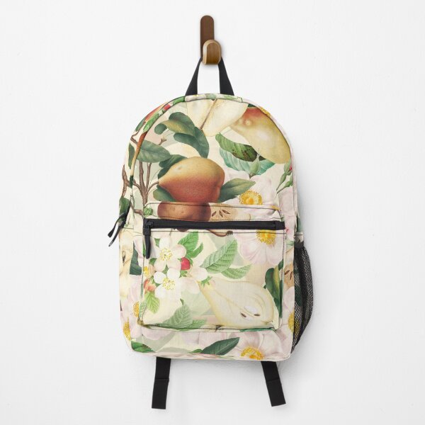 Item preview, Soft Pear And Rose Summer Garden - Light green Vintage Fruit And Flower Pattern designed and sold by UtArt.