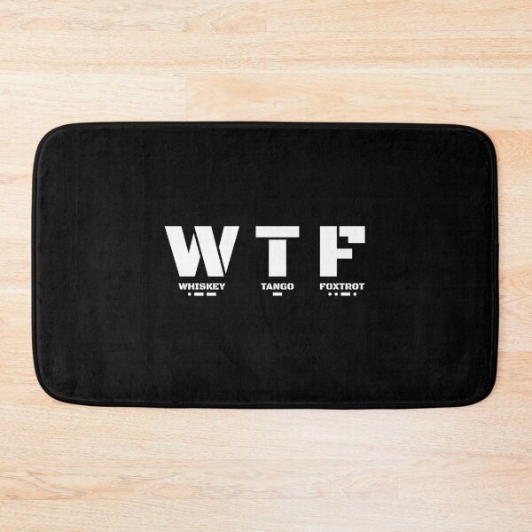 Item preview, WTF Whiskey Tango Foxtrot Morse Code in White designed and sold by AnnSign.