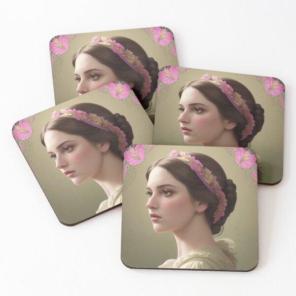 Item preview, Portrait of a young girl in medallion designed and sold by sabellet.