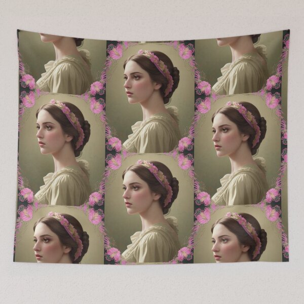 Item preview, Portrait of a young girl in medallion designed and sold by sabellet.