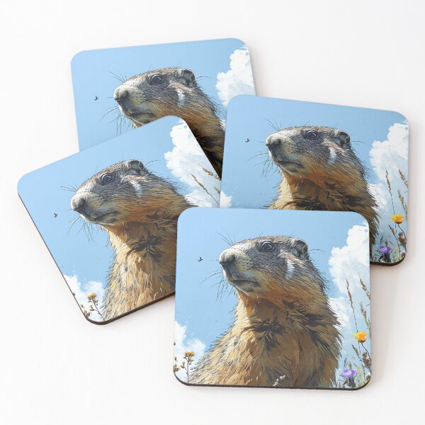 Item preview, Cute Groundhog,  Wildlife Art for all Animal Lovers designed and sold by WILDEVIOLET.