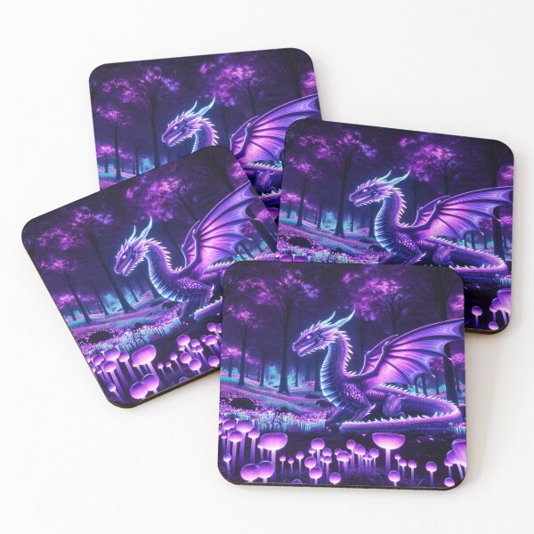 Item preview, Enchanted Forest: Bioluminescent, Purple Dragon Dreamscape designed and sold by Fantasy Masterpiece.