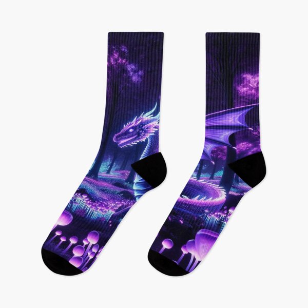 Item preview, Enchanted Forest: Bioluminescent, Purple Dragon Dreamscape designed and sold by Fantasy Masterpiece.