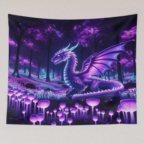 Item preview, Enchanted Forest: Bioluminescent, Purple Dragon Dreamscape designed and sold by Fantasy Masterpiece.