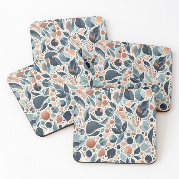 Item preview, Terrazzo - Orange Blue Leaf Marble Texture  ; Abstract Pattern designed and sold by PatternInArt.