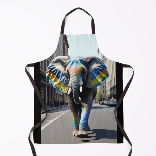 Item preview, Urban Rainbow Elephant 5 - Vibrant Cityscape Art designed and sold by craftyblinders9.