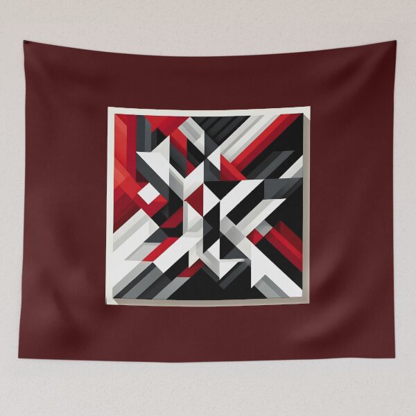 Item preview, Dynamic Geometric Interplay in Red, Black, and White designed and sold by DethLock.