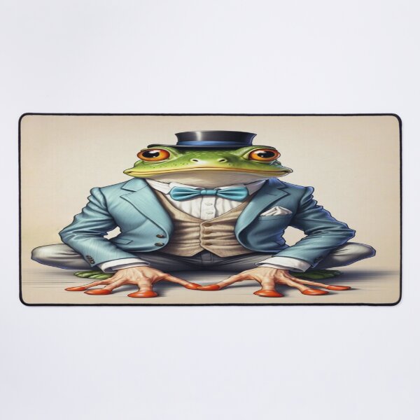 Item preview, fancy frog with blue tuxedo and black hat  designed and sold by dimaxstore.